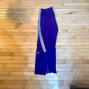 Under Armour Men's Purple Joggers with Gray Stripe